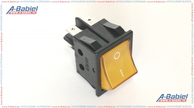 Włącznik startu zmywarki Asber, Omniwash przycisk pomarańczowy 30x22mm 230V
